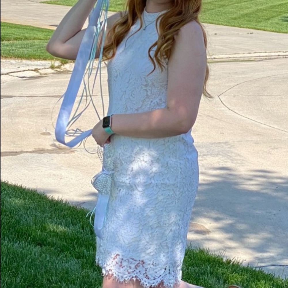 Lace white dress